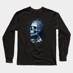 Female Skeleton In A Crown Long Sleeve T-Shirt